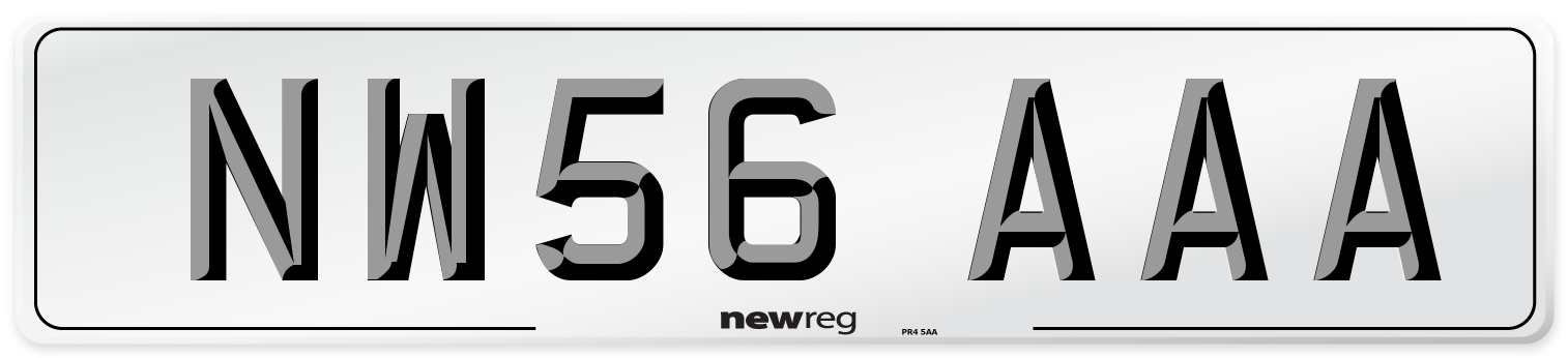 NW56 AAA Number Plate from New Reg